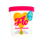 FLO orgaanilisest puuvillast tampoonid 95% taimsest plastikust aplikaatoriga, pakis 8 regular ja 6 super imavusega tampooni