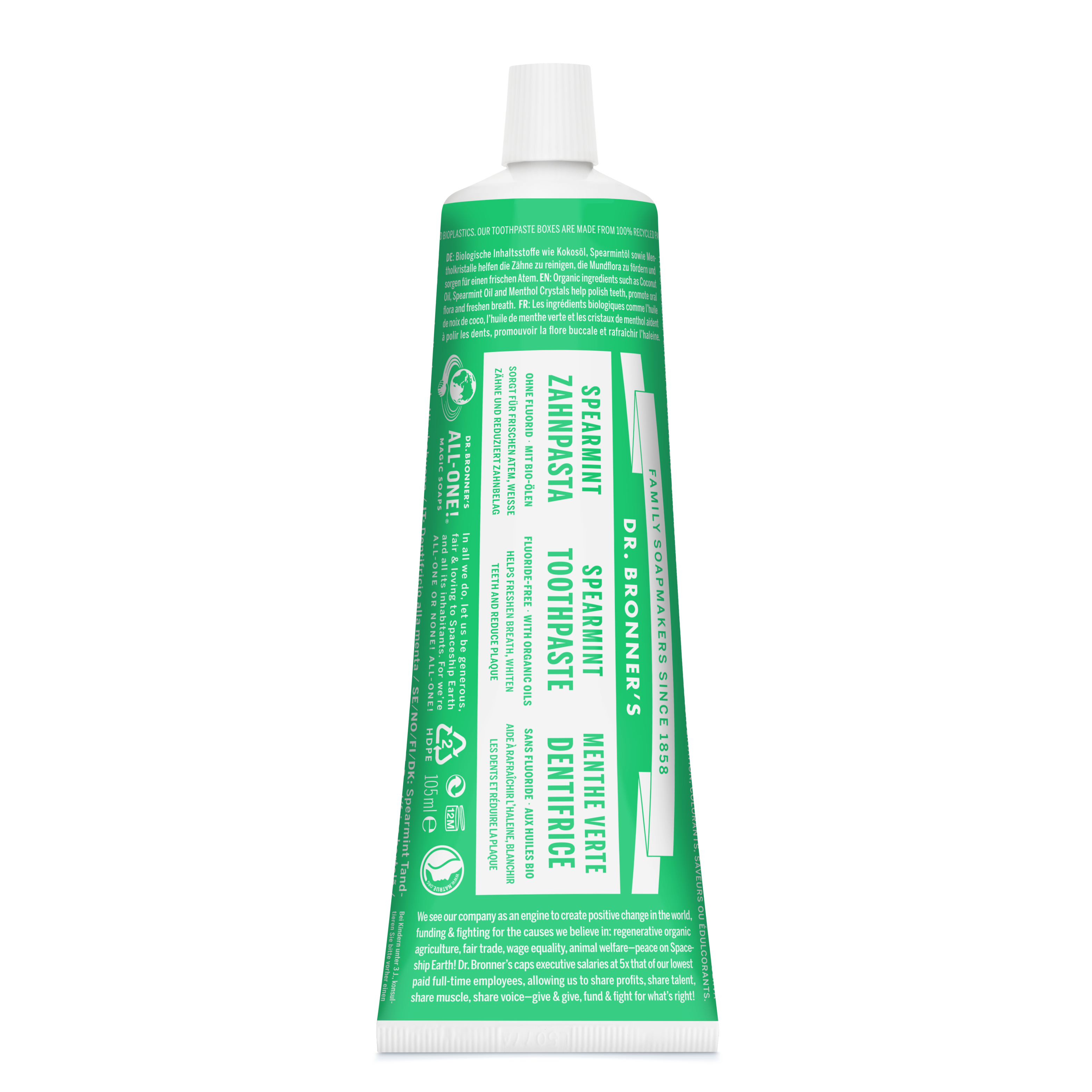 Dr. Bronner´s Allone Spearmint Organic Toothpaste 140g Pure