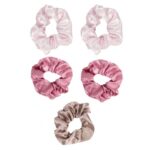 23919-5_piece_hair_scrunchies_gracie_pink_out_of_packaging