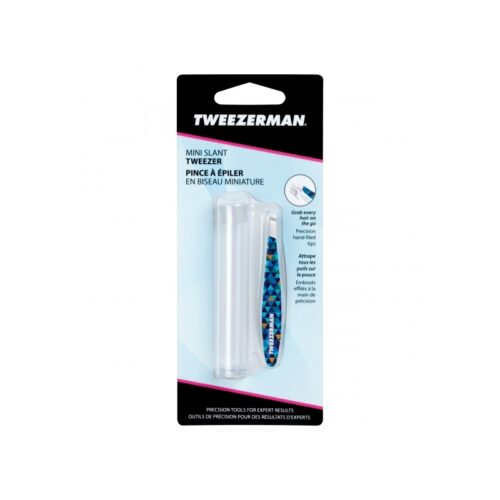 Tweezerman Mini Pintsetid Slant Blue Mosaic - Image 3