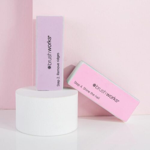 Brushworks Pastel Nail Buffing Blocks poleerimisplokid 2tk - Image 3