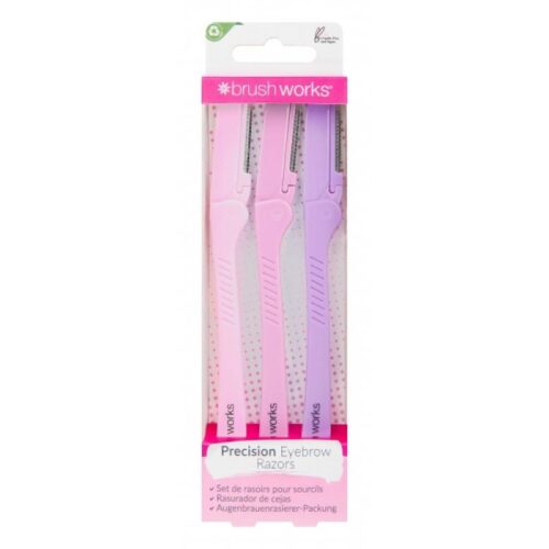 Brushworks Precision Eyebrow Razors kulmuraseerijad 3tk - Image 3